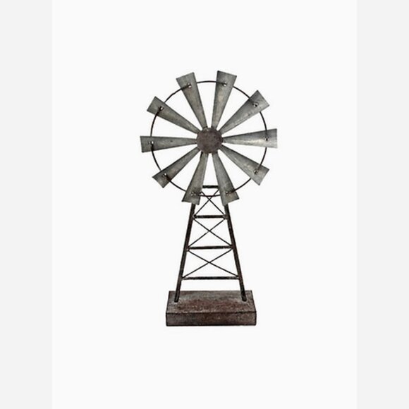 Rustic Decorative Windmill – Farmhouse Industrial Accent - Picture 3 of 8
